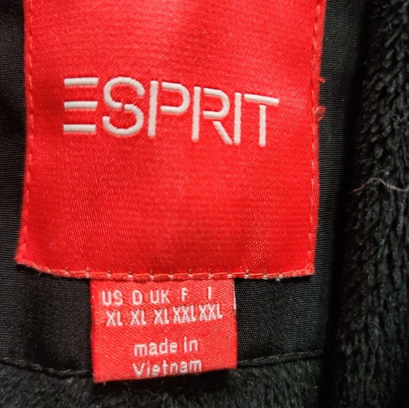 ESPRIT quilted black jacket. Size XL vintage - Picture 4 of 8